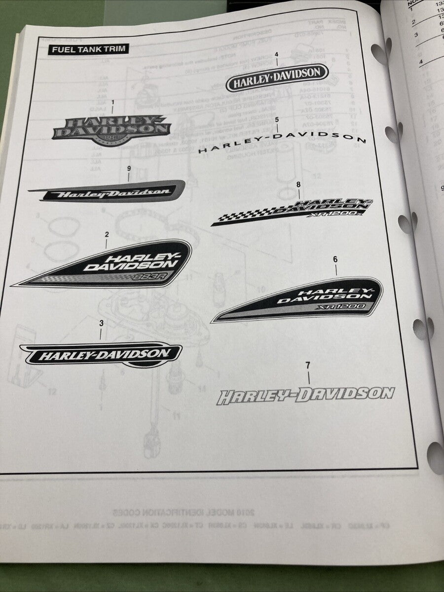 HARLEY DAVIDSON 99451-10 SPORTSTER MODELS 2010 PARTS CATALOG