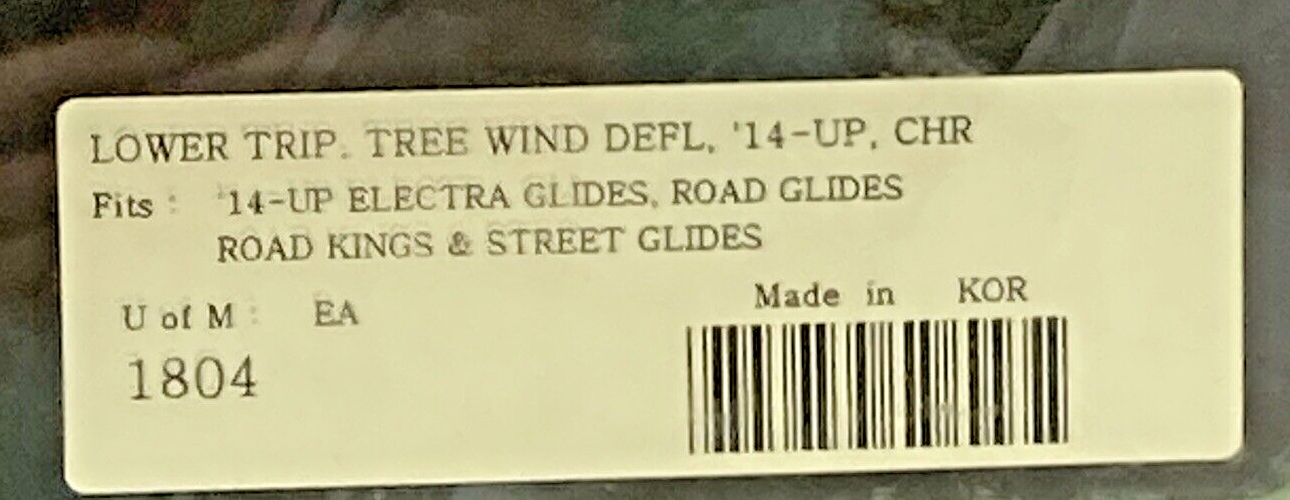 NEW GENUINE KURYAKYN 1804 Chrome Lower Triple Tree Wind Deflector
