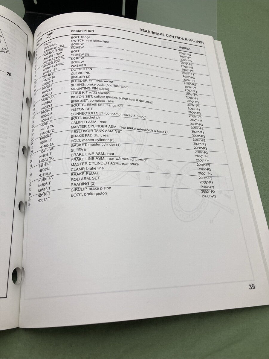 HARLEY DAVIDSON BUELL 99573-01Y BUELL BLAST 2000-2001 PARTS CATALOG