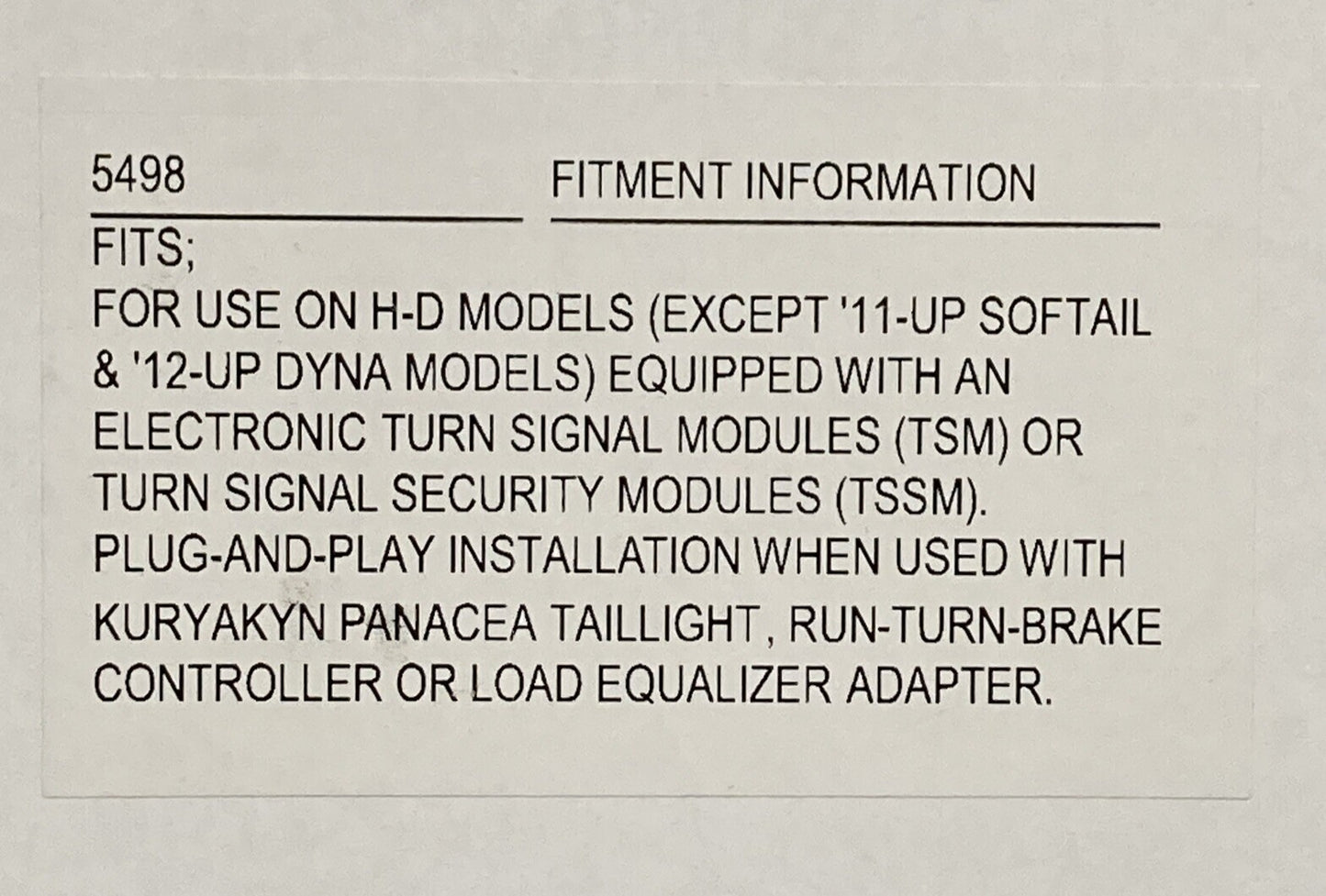 NEW GENUINE KURYAKYN 5498 Self-Regulating Alarm Capable Load Equalizer