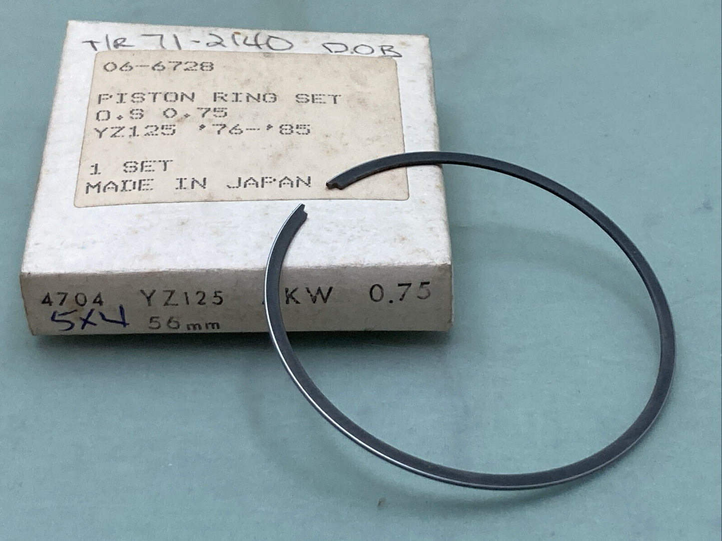 NEW YAMAHA 06-6728 PISTON RING 0.75 O/S 56MM YZ125 '76-'85