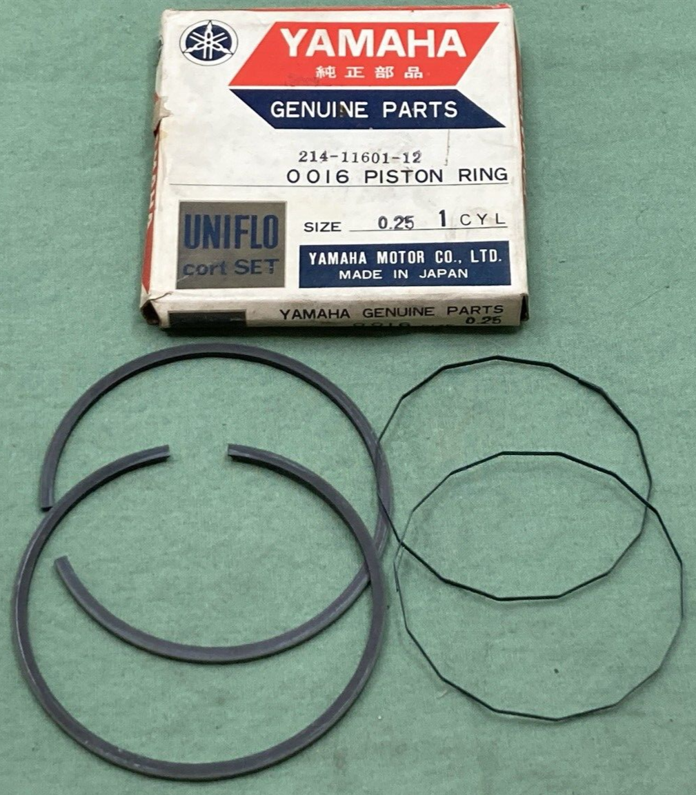 NEW GENUINE YAMAHA 214-11601-12 PISTON RING SET 1ST 0.25 O/S