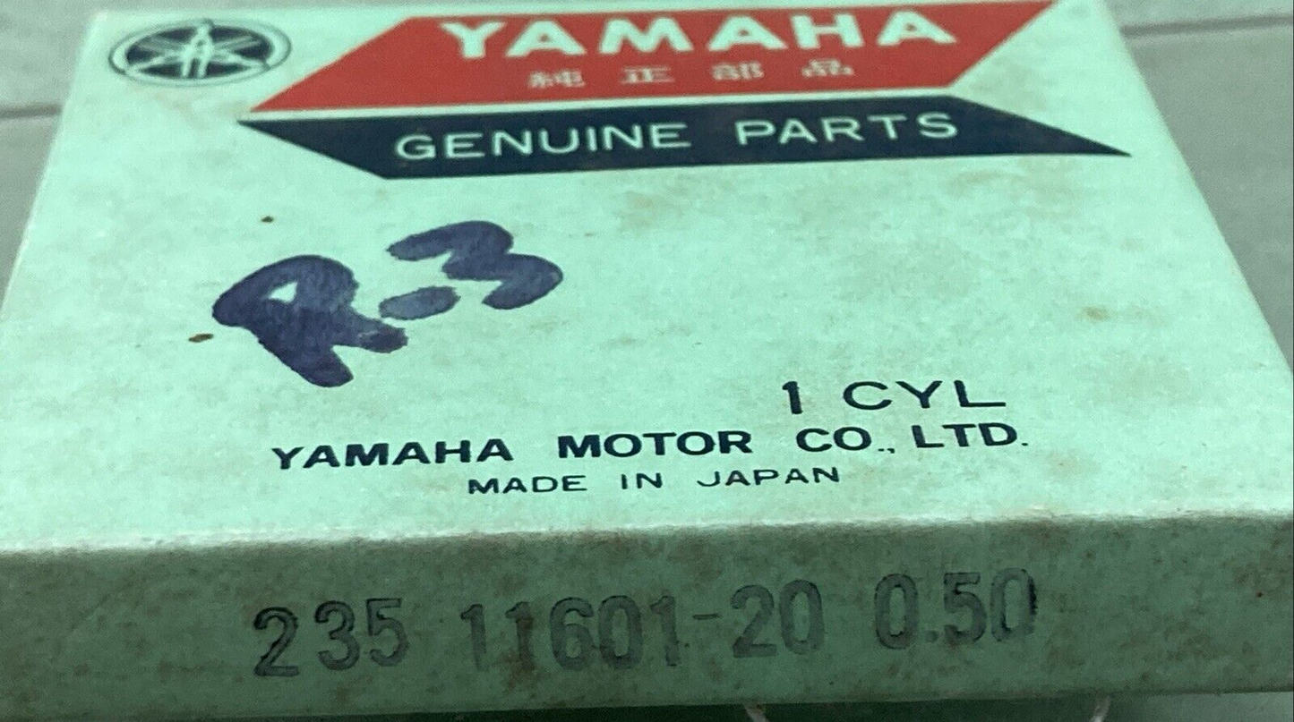 NEW GENUINE YAMAHA 235-11601-20 PISTON RING SET 0.50