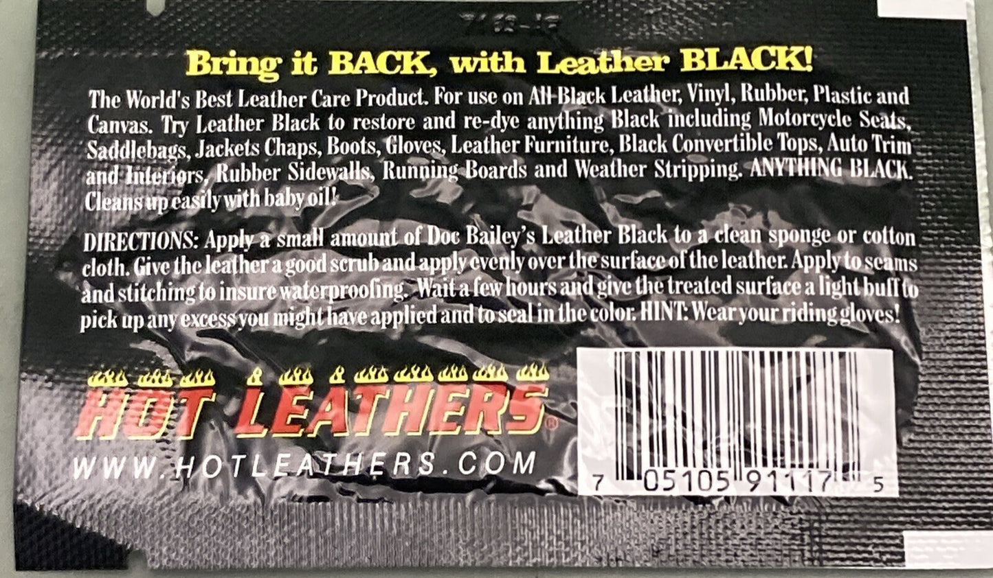 QTY 5 NEW DOC BAILEY'S 8005 SINGLE USE BLACK LEATHER RESTORE & WATERPROOF