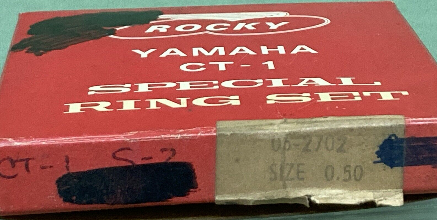 NEW GENUINE ROCKY YAMAHA 06-2702 PISTON RING SET 0.50