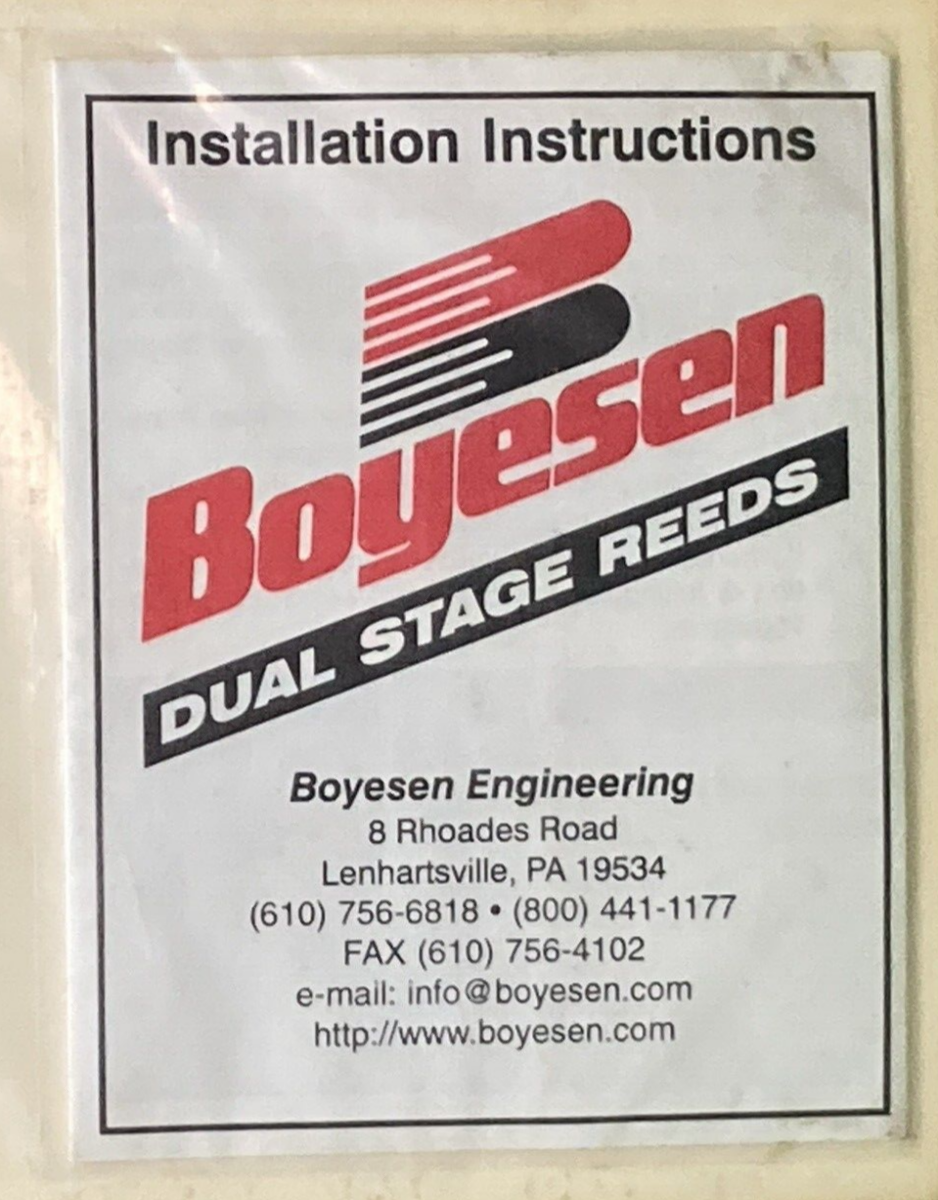 NEW BOYESEN 630 FIBER REED SET POWER REEDS