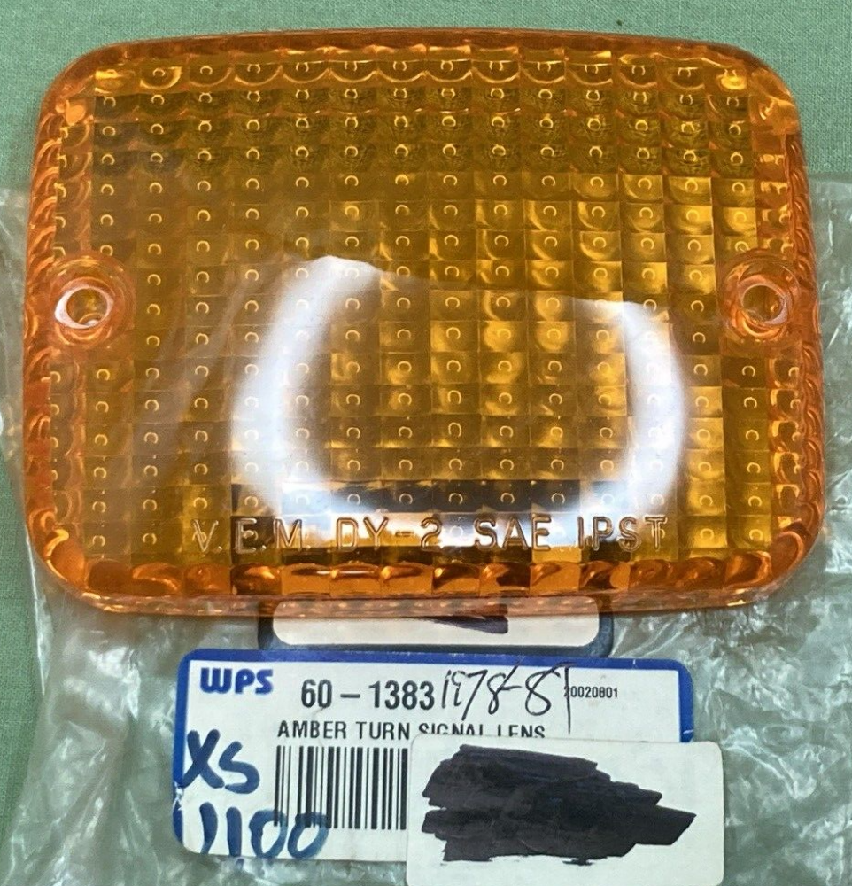 NEW WPS 60-1383 LENS TURN SIGNAL RECTANGULAR AMBER FOR YAMAHA