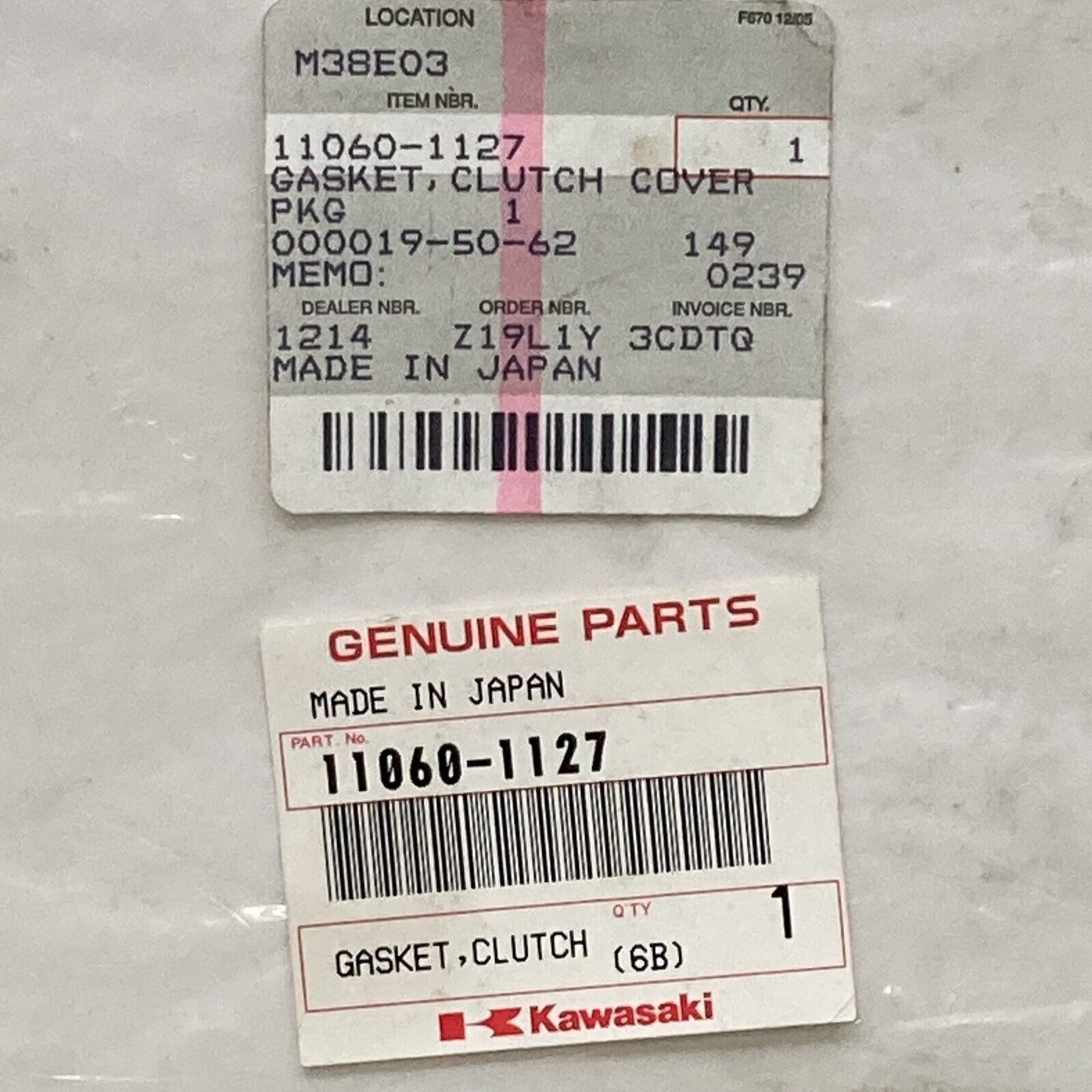 NEW GENUINE KAWASAKI 11060-1127 CLUTCH COVER GASKET