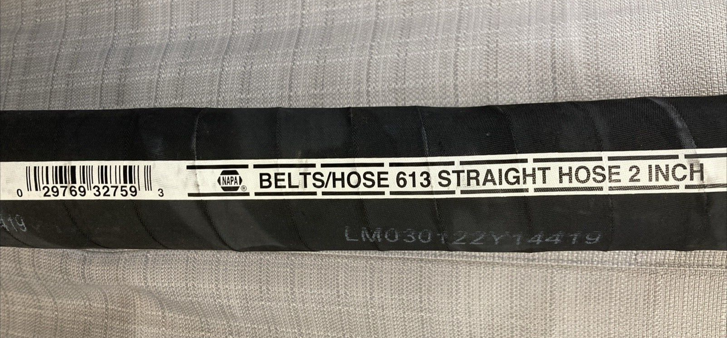 NEW GENUINE NAPA NBH 613 Straight Coolant Hose Standard 2" x 2" x 3 ft 50 PSI