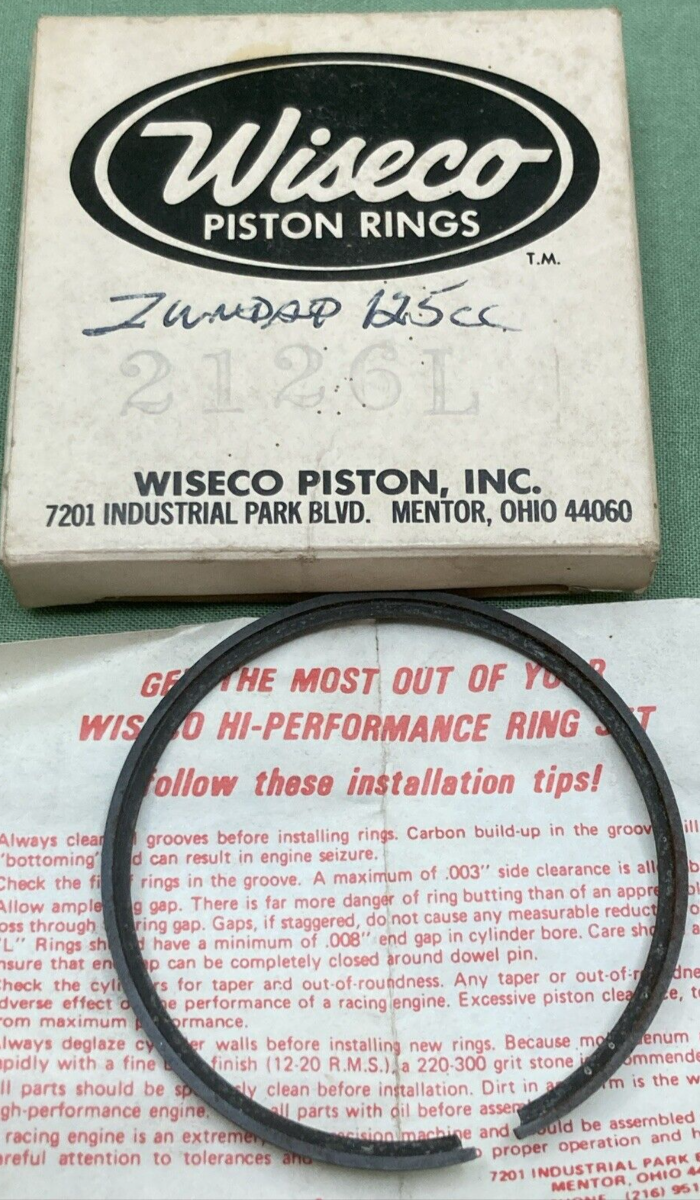 NEW GENUINE WISECO 2126L PISTON RING