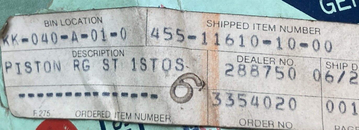 NEW GENUINE YAMAHA 445-11610-10 PISTON RING SET 1ST 0.25 O/S