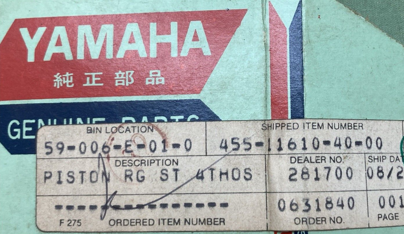 NEW GENUINE YAMAHA 455-11610-40 PISTON RING SET 4TH 1.00 O/S