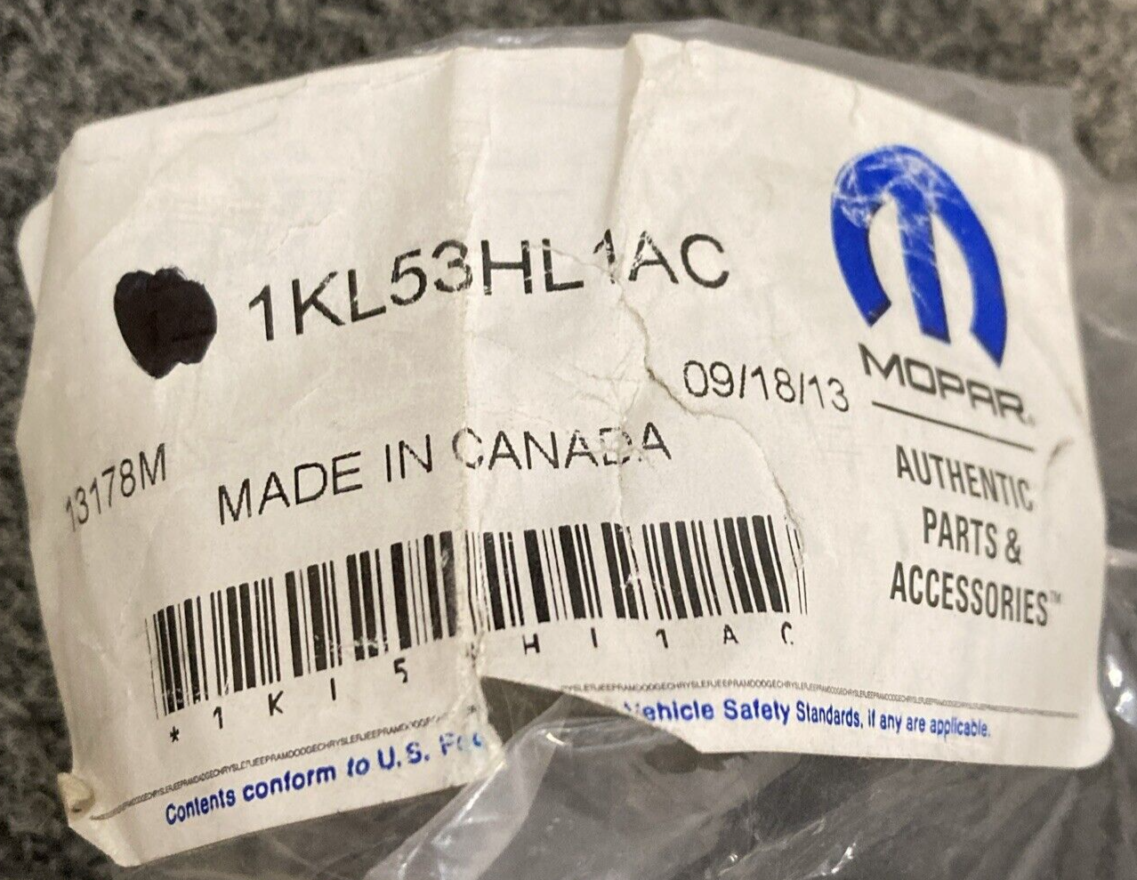 NEW GENUINE MOPAR 1KL53HL1AC C Pillar Inner Panel, Left