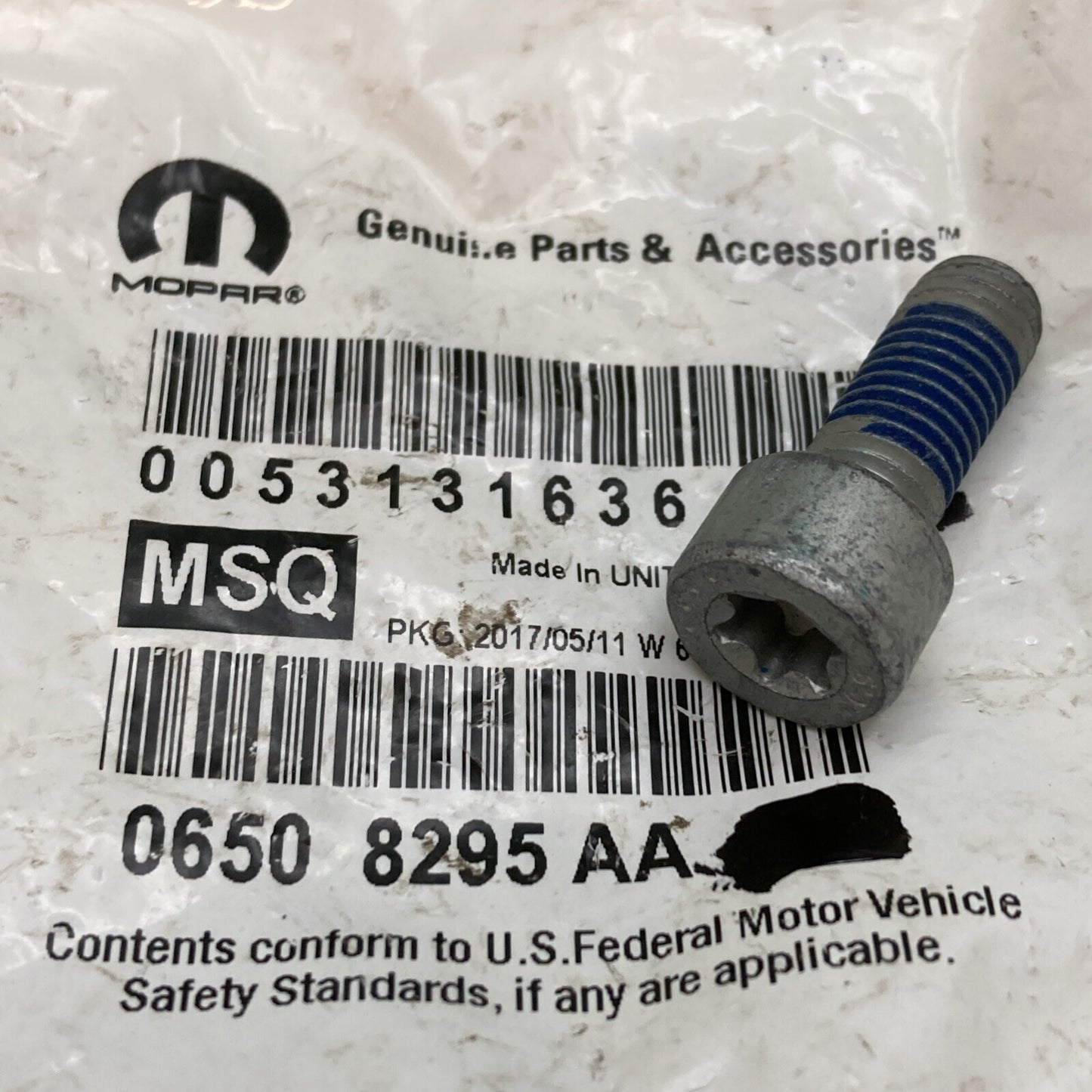 NEW GENUINE MOPAR 06508295AA Hex Flange Head Bolt, Mounting