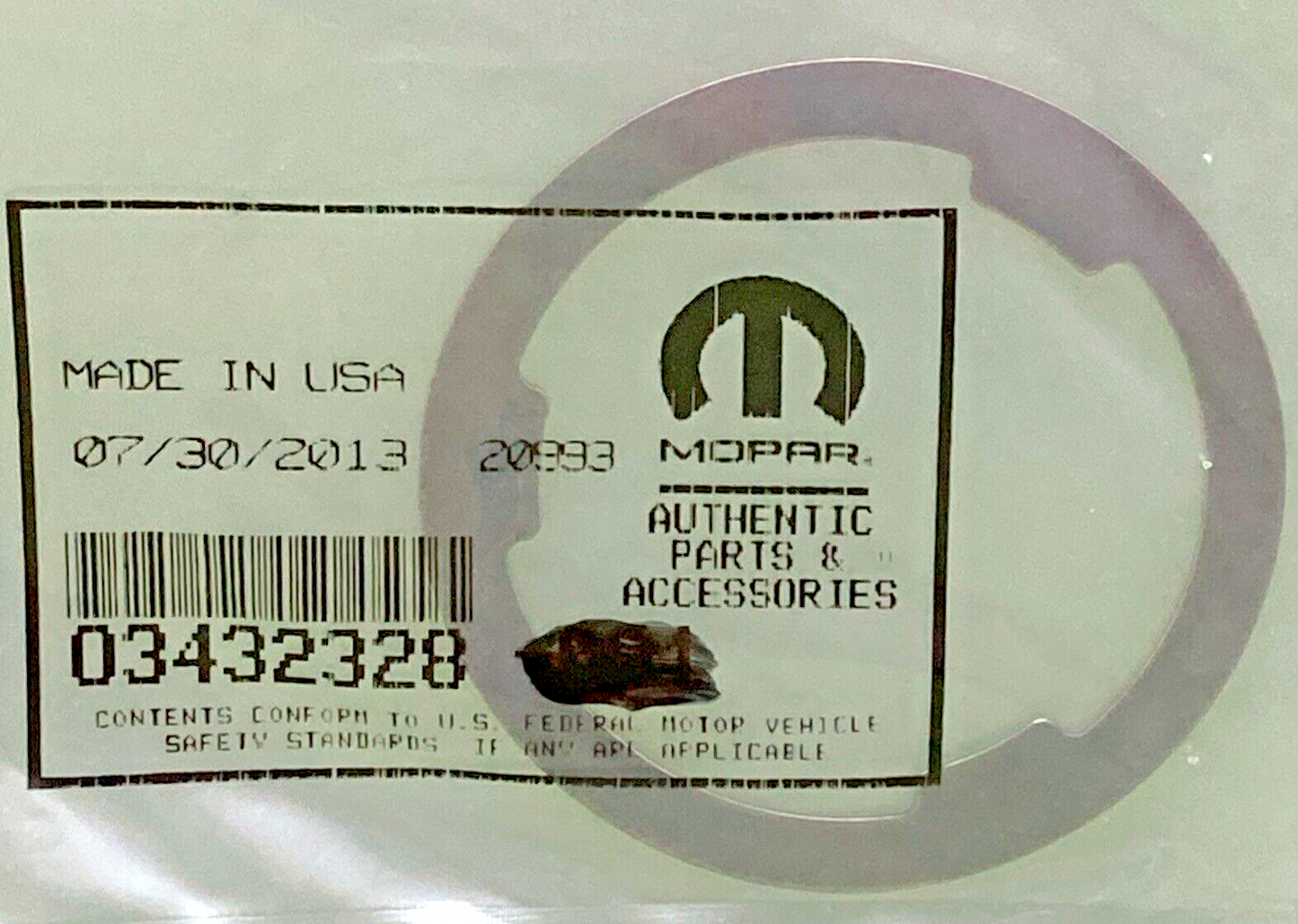 NEW GENUINE MOPAR 03432328 Drive Pinion Bearing Shim 2001-2011