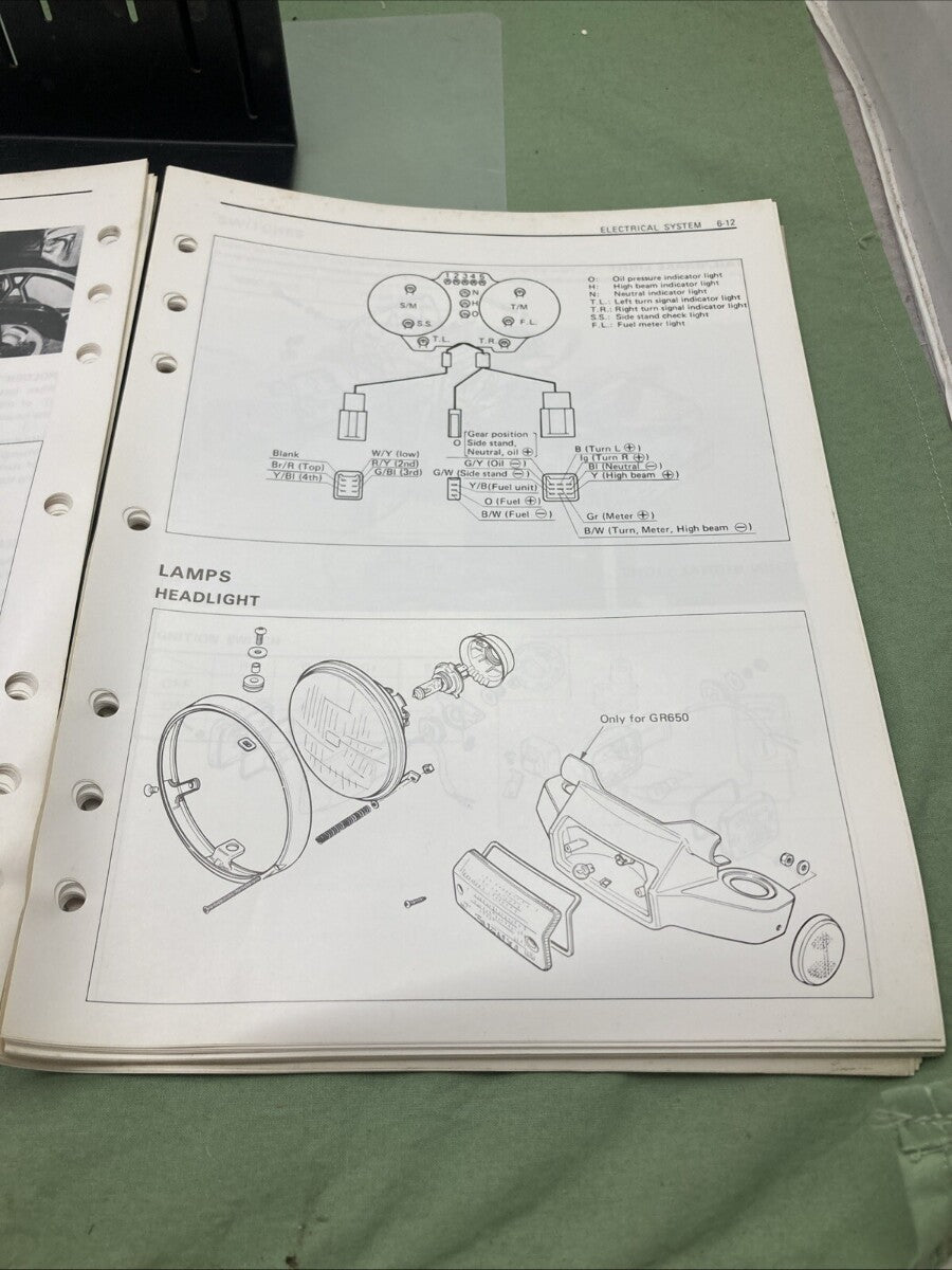 GENUINE SUZUKI 99500-36030-03E TEMPTER GR650 SERVICE MANUAL 1983