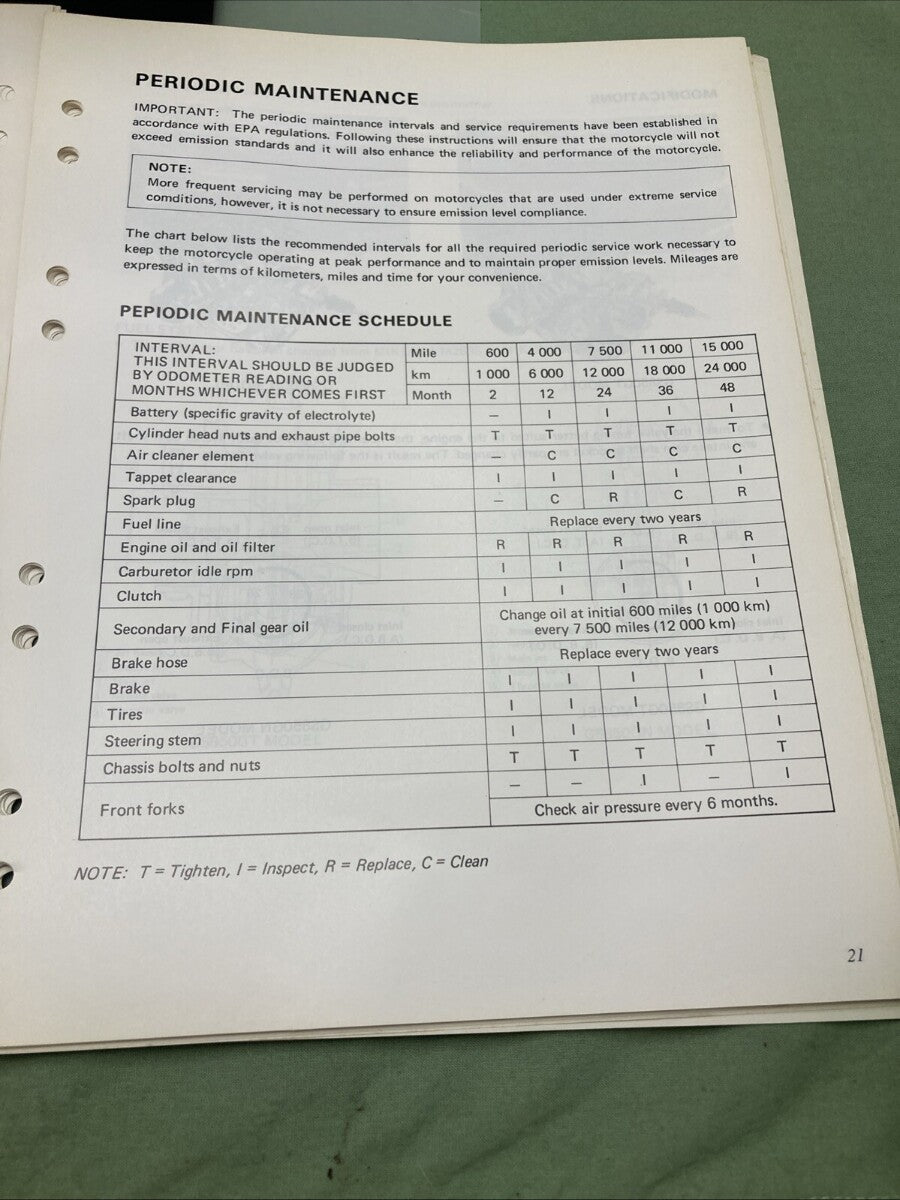 GENUINE SUZUKI 8200-SUPPL E-03 GS850G/GL NEW MODEL TECHNICAL BULLETIN 1980