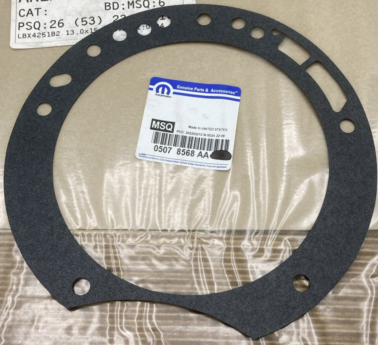 NEW GENUINE MOPAR 05078568AA Transmission Oil Pump Housing Gasket 07-21