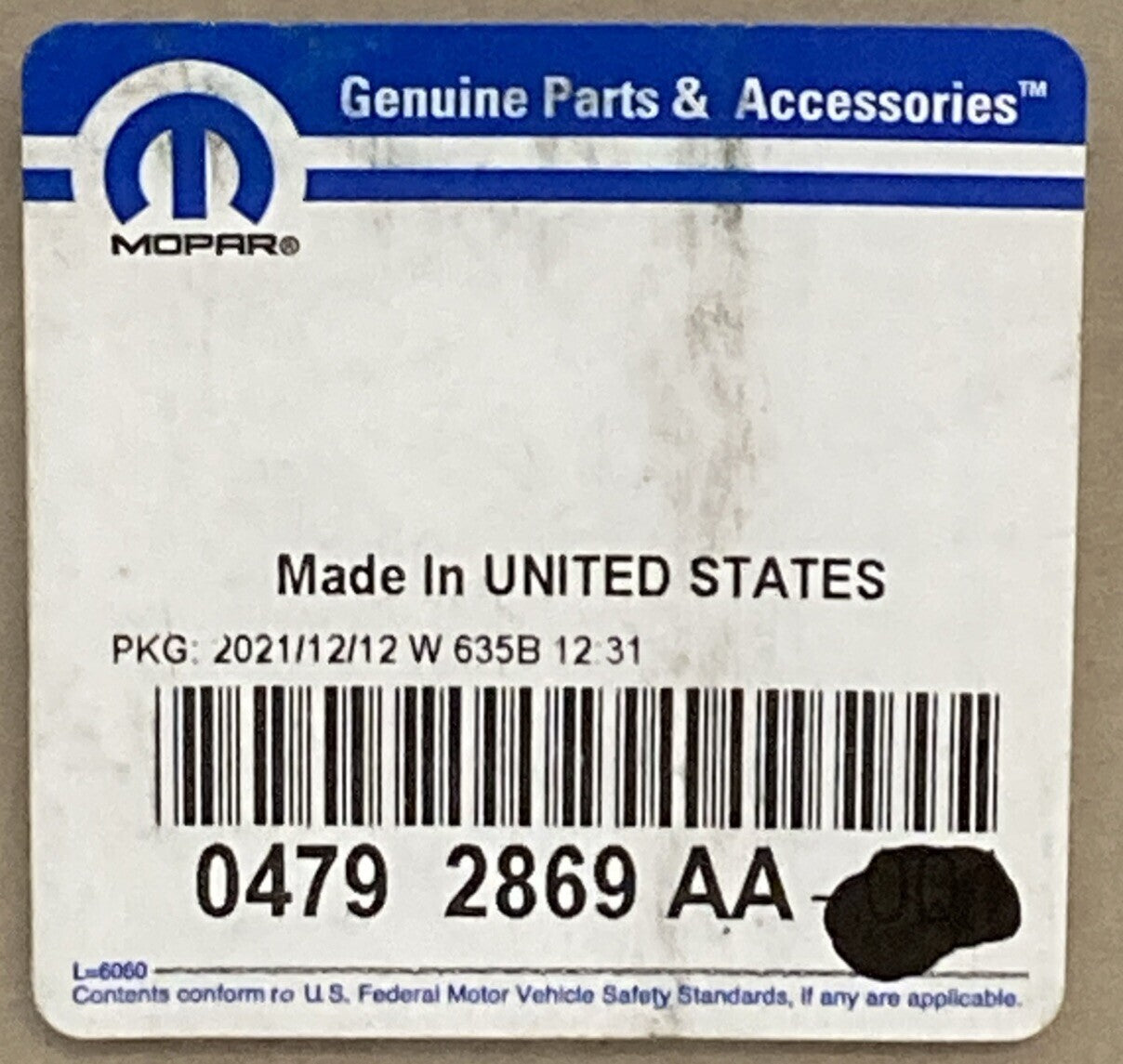 NEW GENUINE MOPAR 04792869AA Oil Pan Gasket 2005-2011