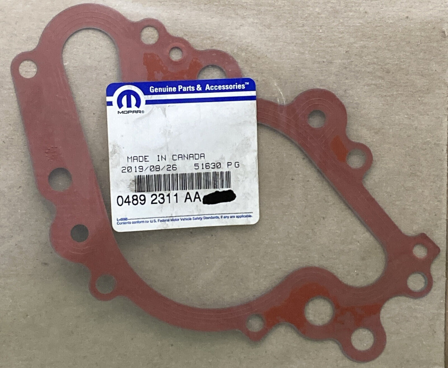 NEW GENUINE MOPAR 04892311AA Gasket Water Pump 2001-2010