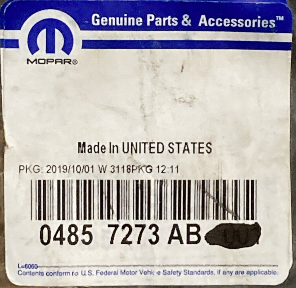 NEW GENUINE MOPAR 04857273AB Rear Fascia Scuff Pad 2001-2007