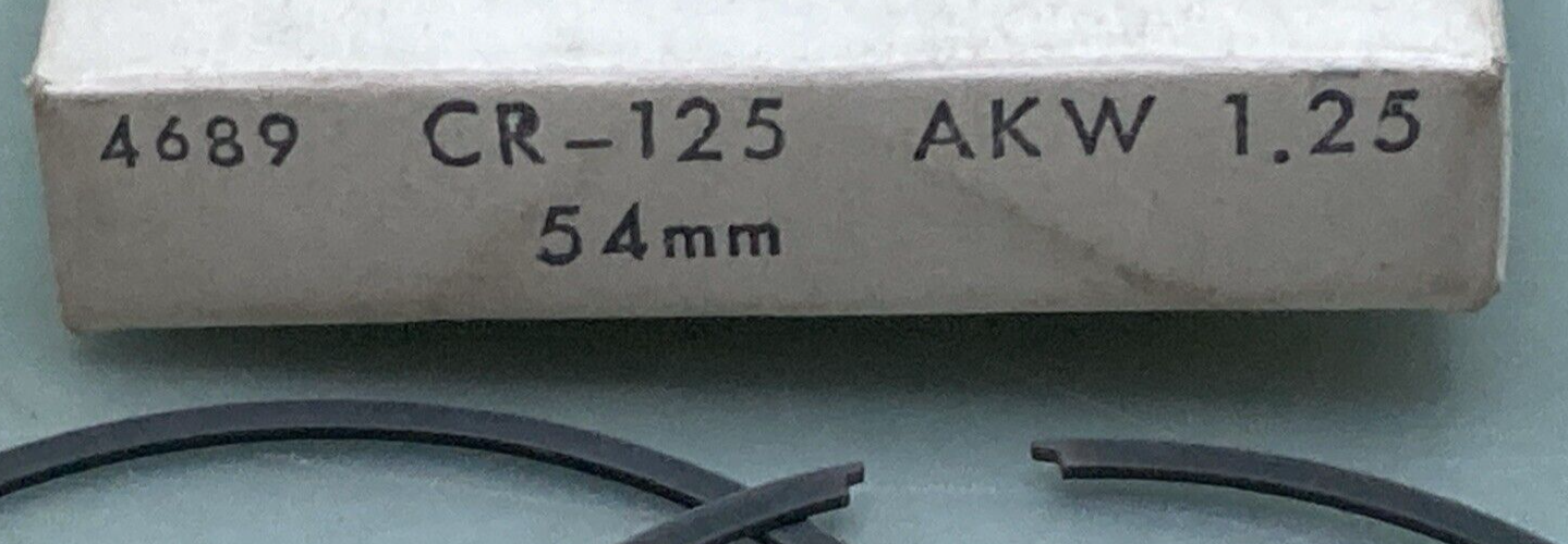NEW GENUINE ROCKY 06-6859 PISTON RING SET 1.25MM O/S FITS '85 HONDA CR125