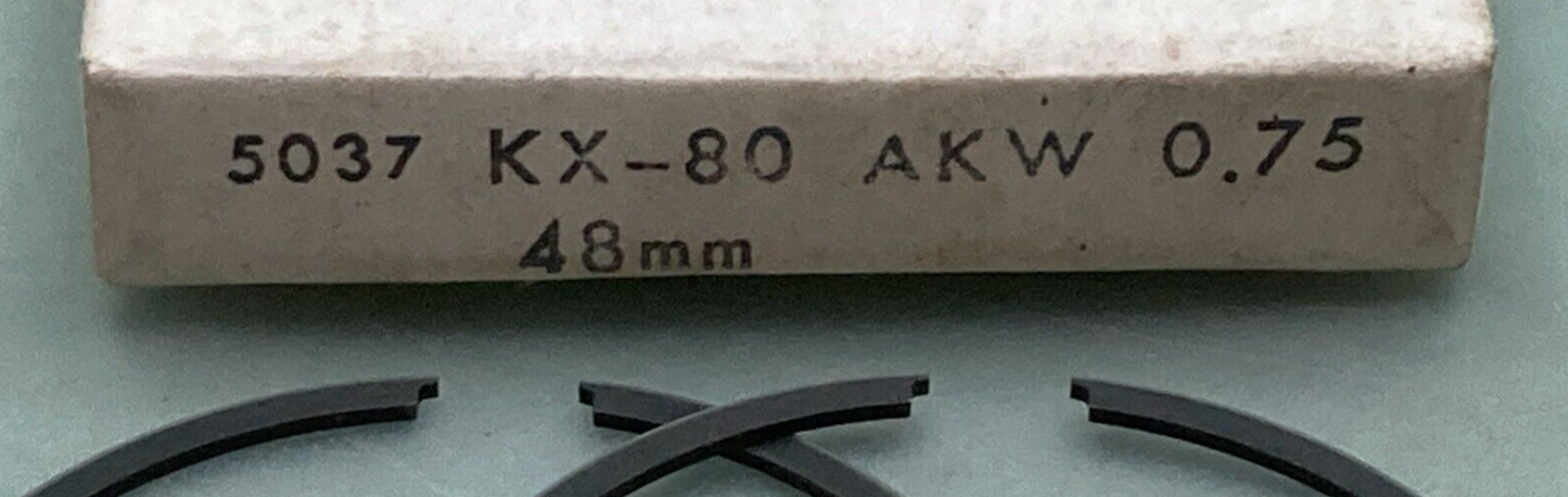 NEW REPLACES KAWASAKI 06-6910 PISTON RING SET 0.75MM O/S FITS '79-'85 KX80