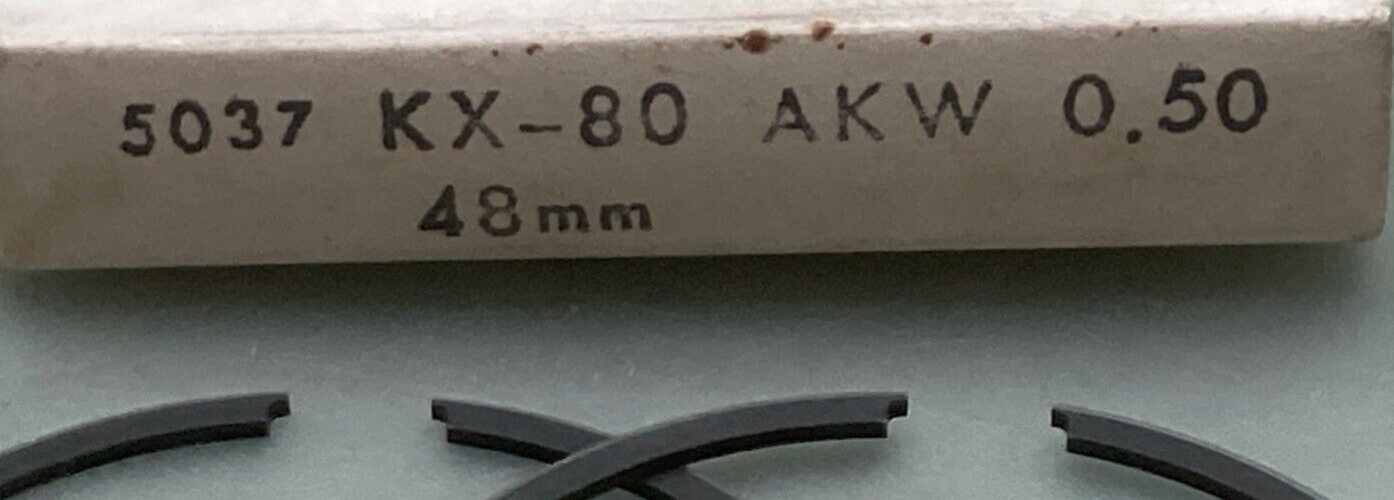 NEW REPLACES KAWASAKI 06-6909 PISTON RING SET 0.50MM O/S FITS '79-'85 KX80