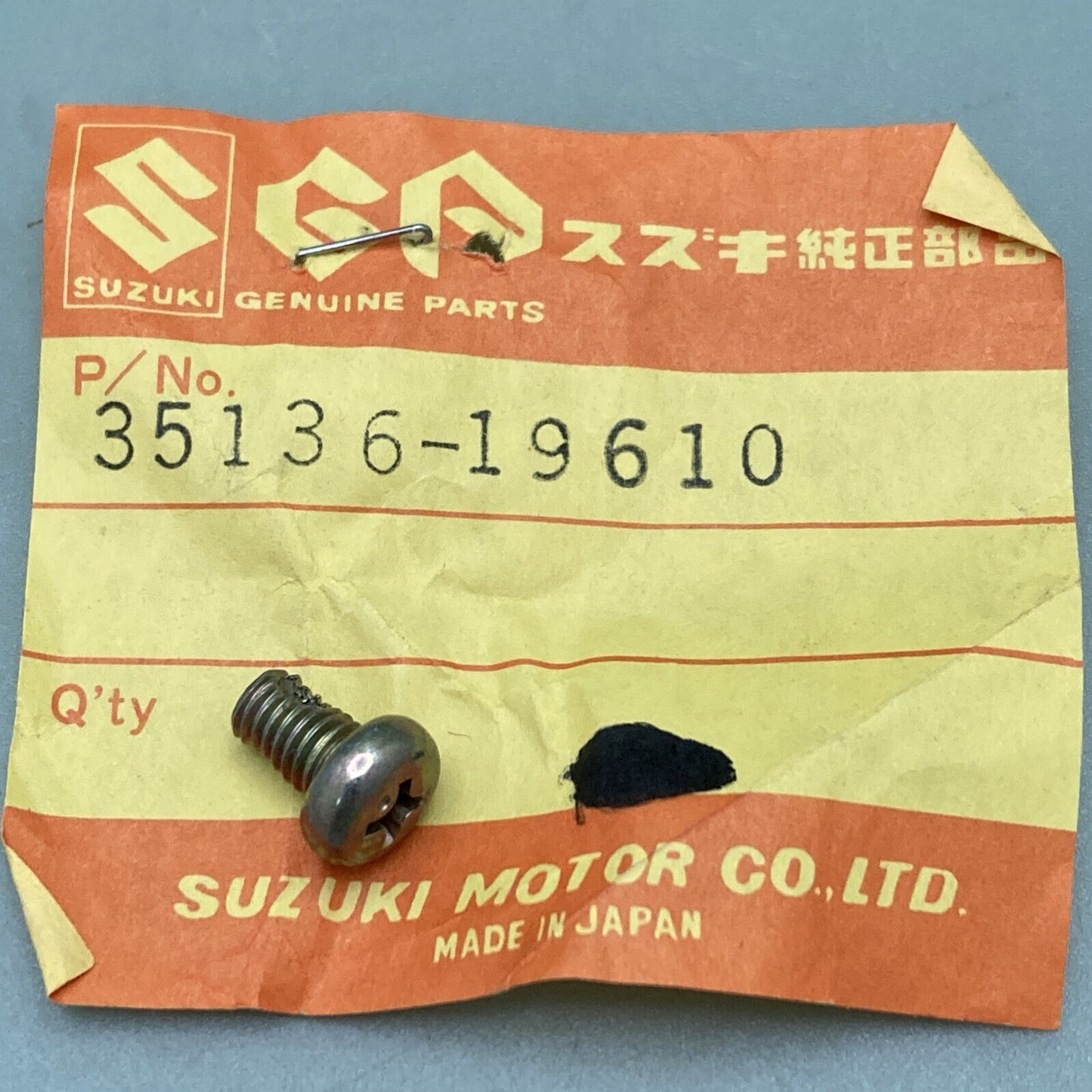 NEW GENUINE SUZUKI 35136-19610 Screw HEADLAMP