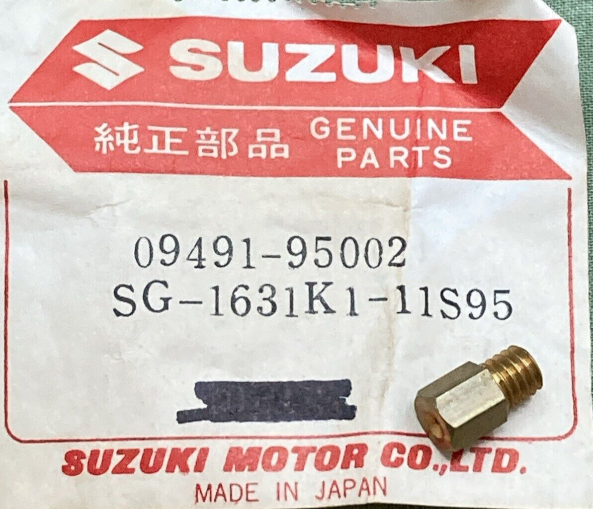NEW GENUINE SUZUKI 09491-95002 JET MAIN CARBURETOR