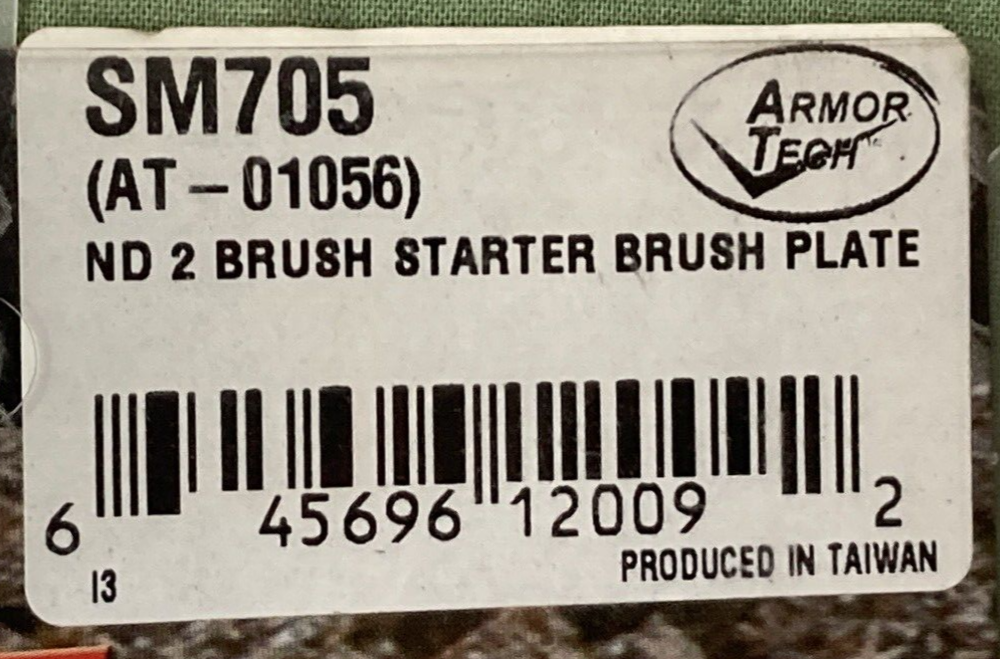 NEW ARMOR TECH AT-01056 (SM705) ND 2 BRUSH STARTER BURSH PLATE FOR HONDA ATV