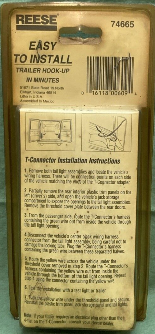 NEW GENUINE REESE 74665 TRAILER WIRING FITS FORD