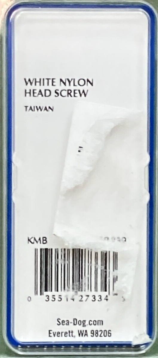 QTY 2 NEW GENUINE SEA DOG 273299-1 NYLON THUMB SCREW WHITE