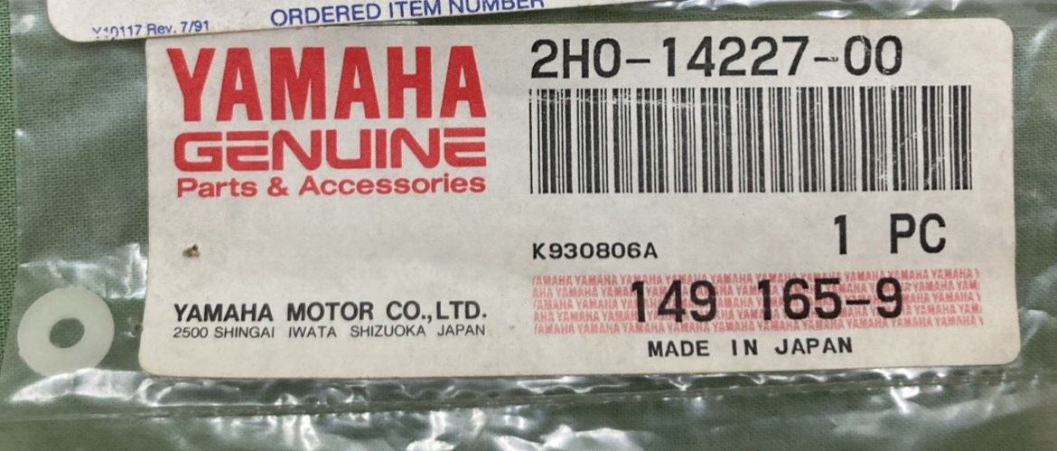 NEW GENUINE YAMAHA 2H0-14227-00 WASHER PLASTIC FOR YAMAHA GENERATOR