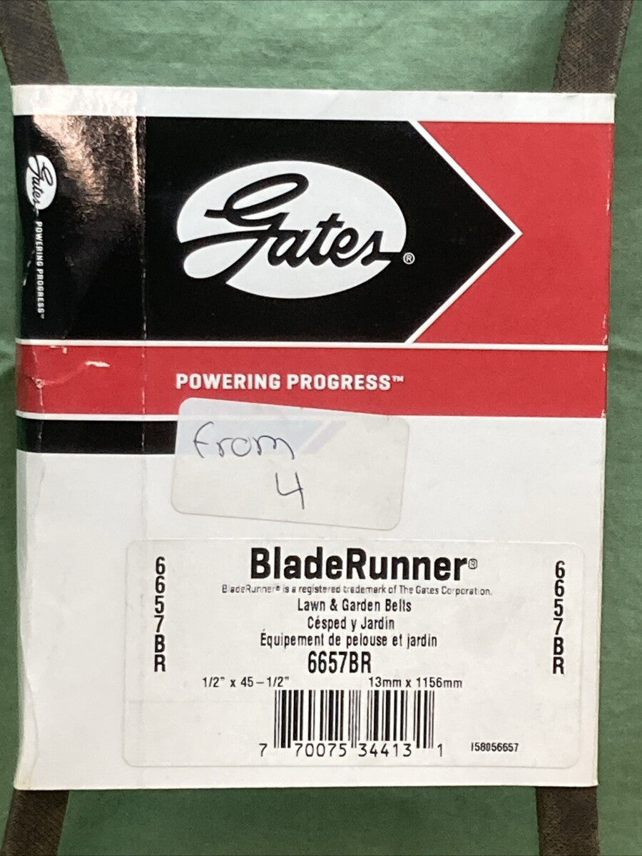 NEW GENUINE GATES 6657BR BELT BLADERUNNER LAWN & GARDEN 1/2"X45-1/2"