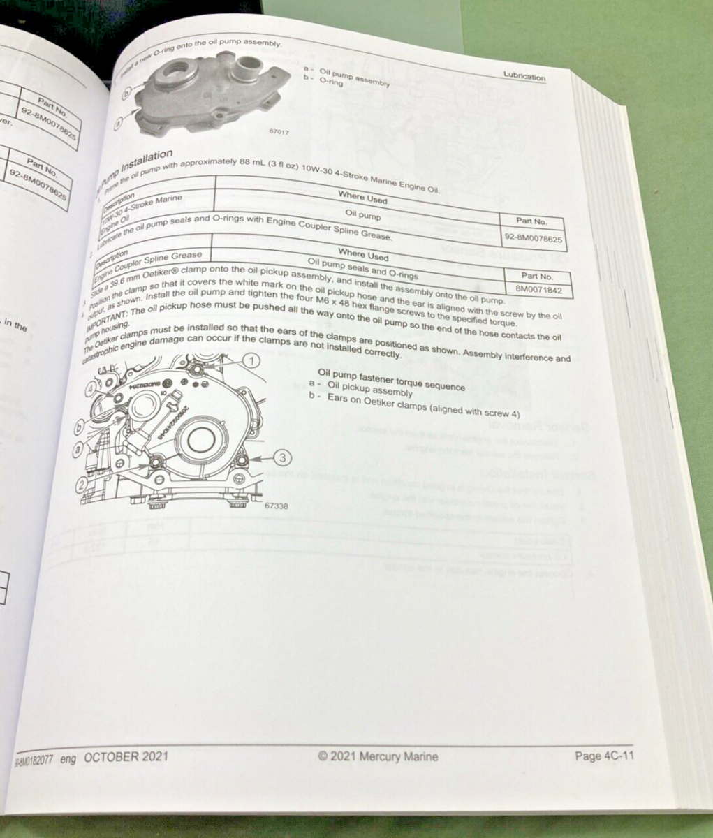 GEN. MERCURY 90-8M0182077 V8 250/300 FOURSTROKE AMS OUTBOARD SERVICE MANUAL '21