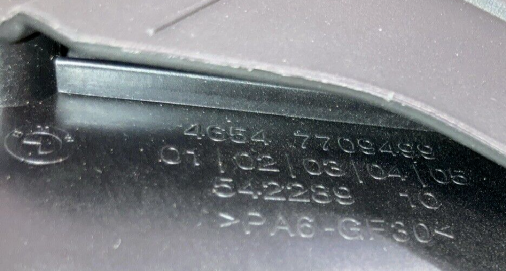 NEW BMW 46548532510 PANNIER BAG SADDLE BAG LEFT LOCKING W/ HANDLE BLACK