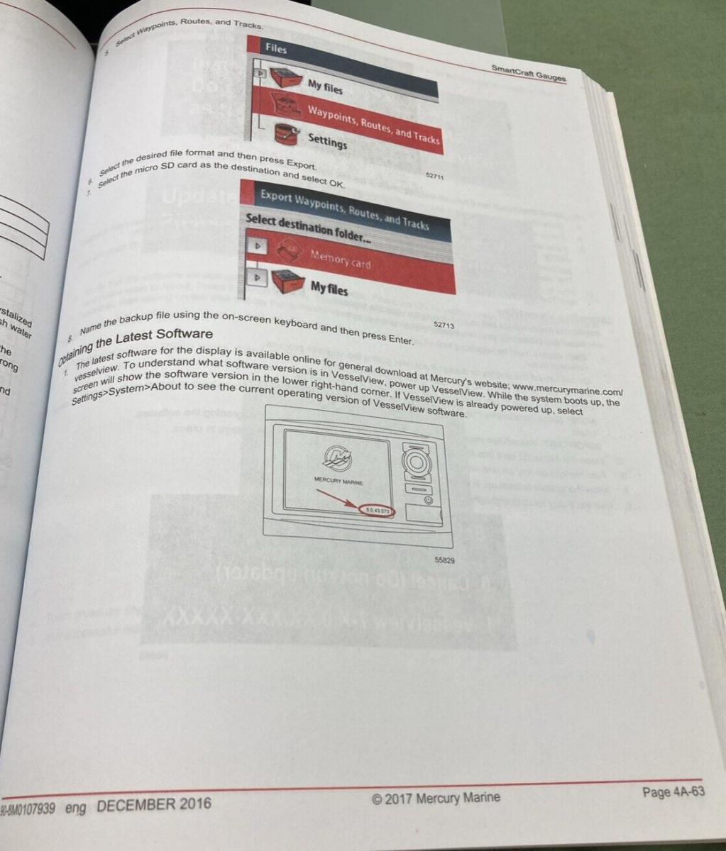 GEN. MERCURY 90-8M0107939 SMARTCRAFT NETWORK APPLICATION/DIAGNOSTIC MANUAL '16