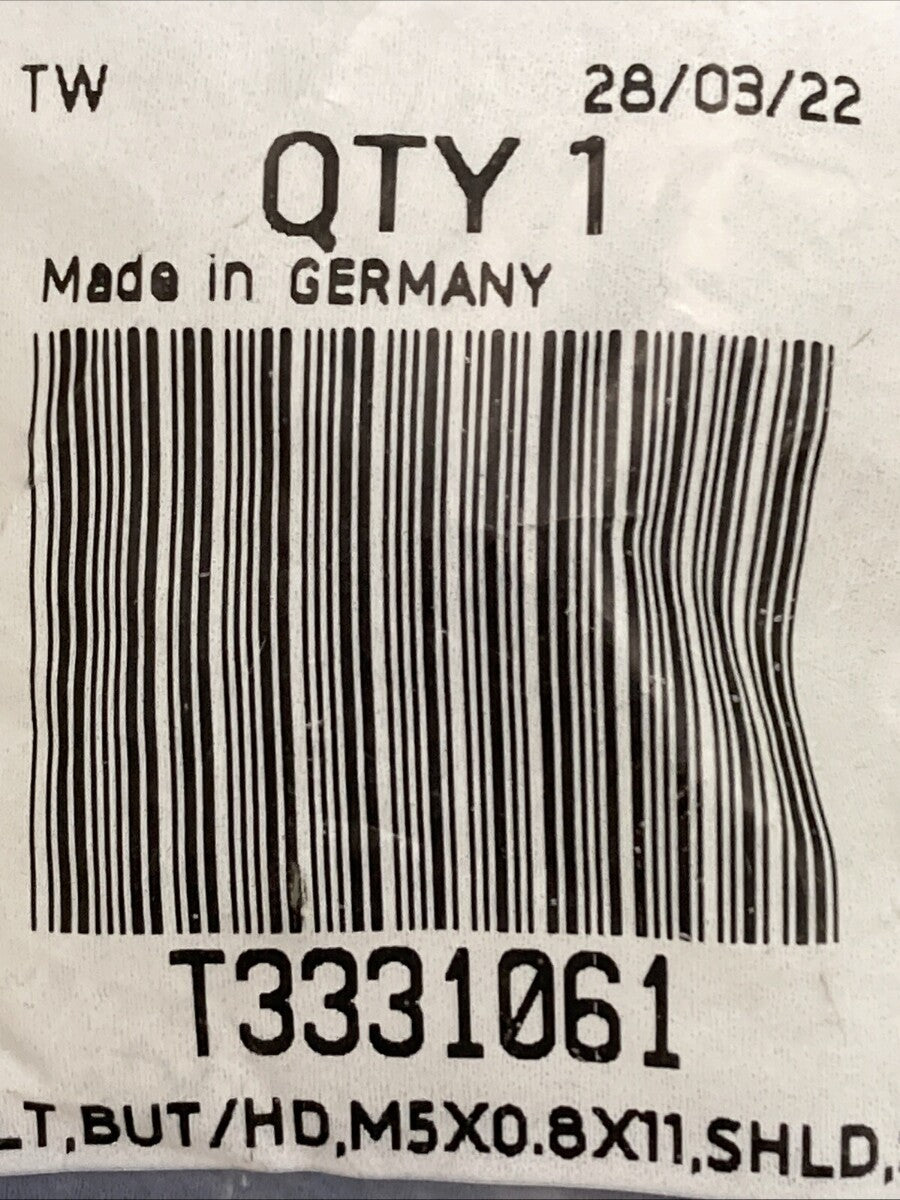 NEW GENUINE TRIUMPH T3331061 Bolt, But/hd, M5 X 11, Shld, Slv