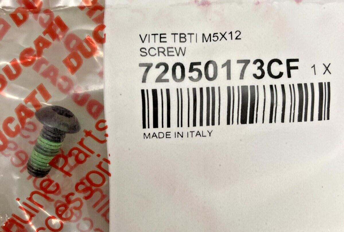 NEW GENUINE DUCATI 72050173CF M5X12 SCREW