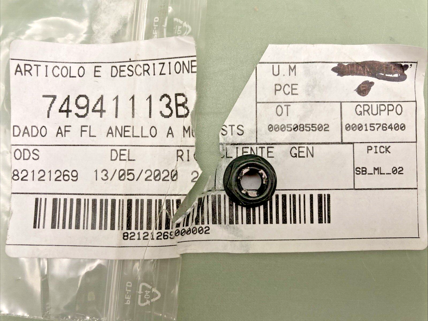 NEW REPLACES DUCATI 74941113B Nut