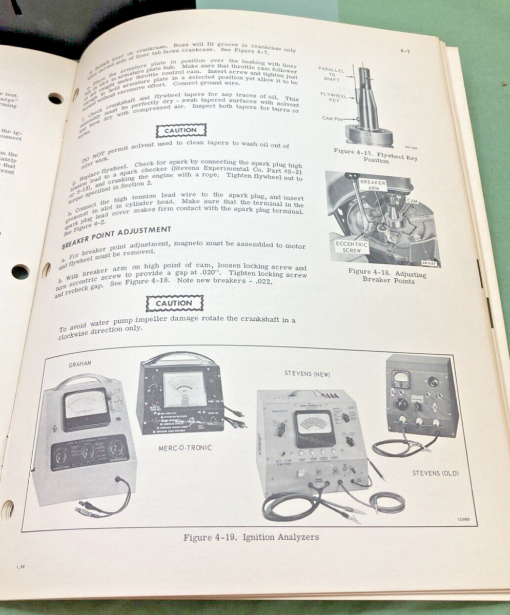 EVINRUDE 4477 4476 SERVICE MANUAL LOT 1968