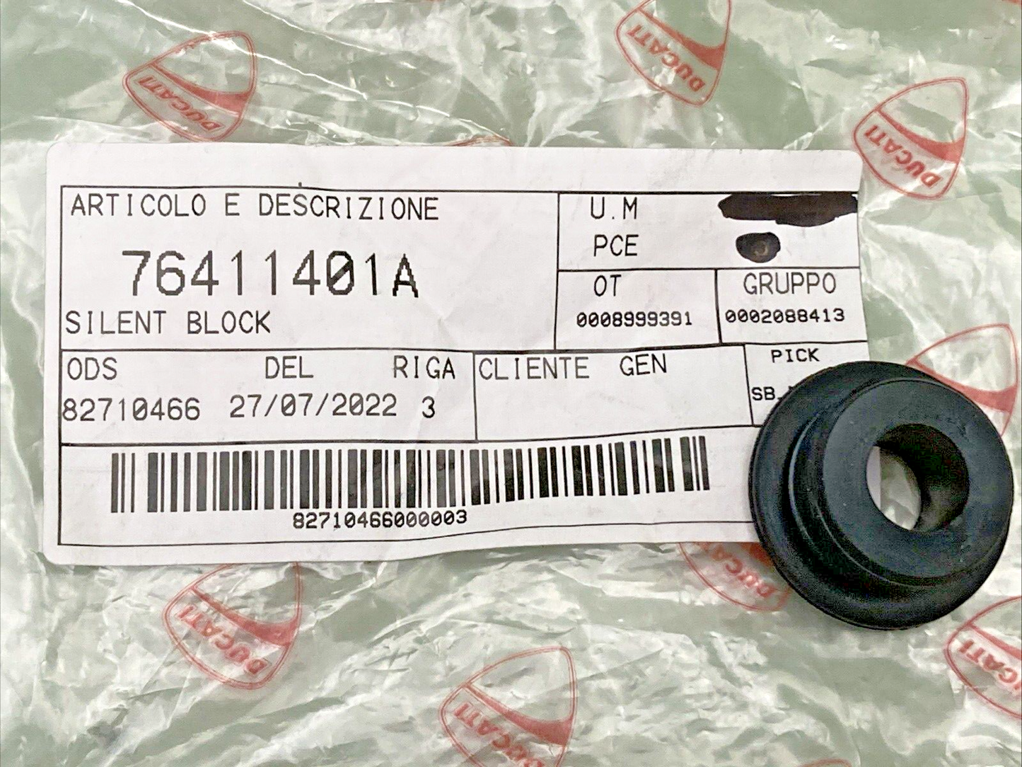 NEW GENUINE DUCATI 76411401A VIBRATION DAMPER PAD