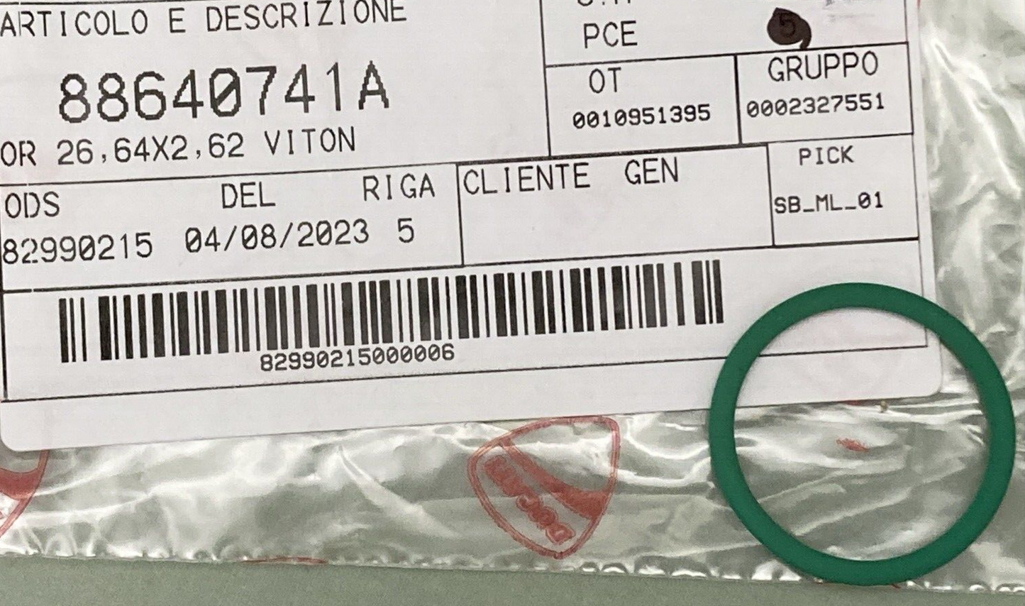 NEW GENUINE DUCATI 88640741A O-RING 26.64X2.62