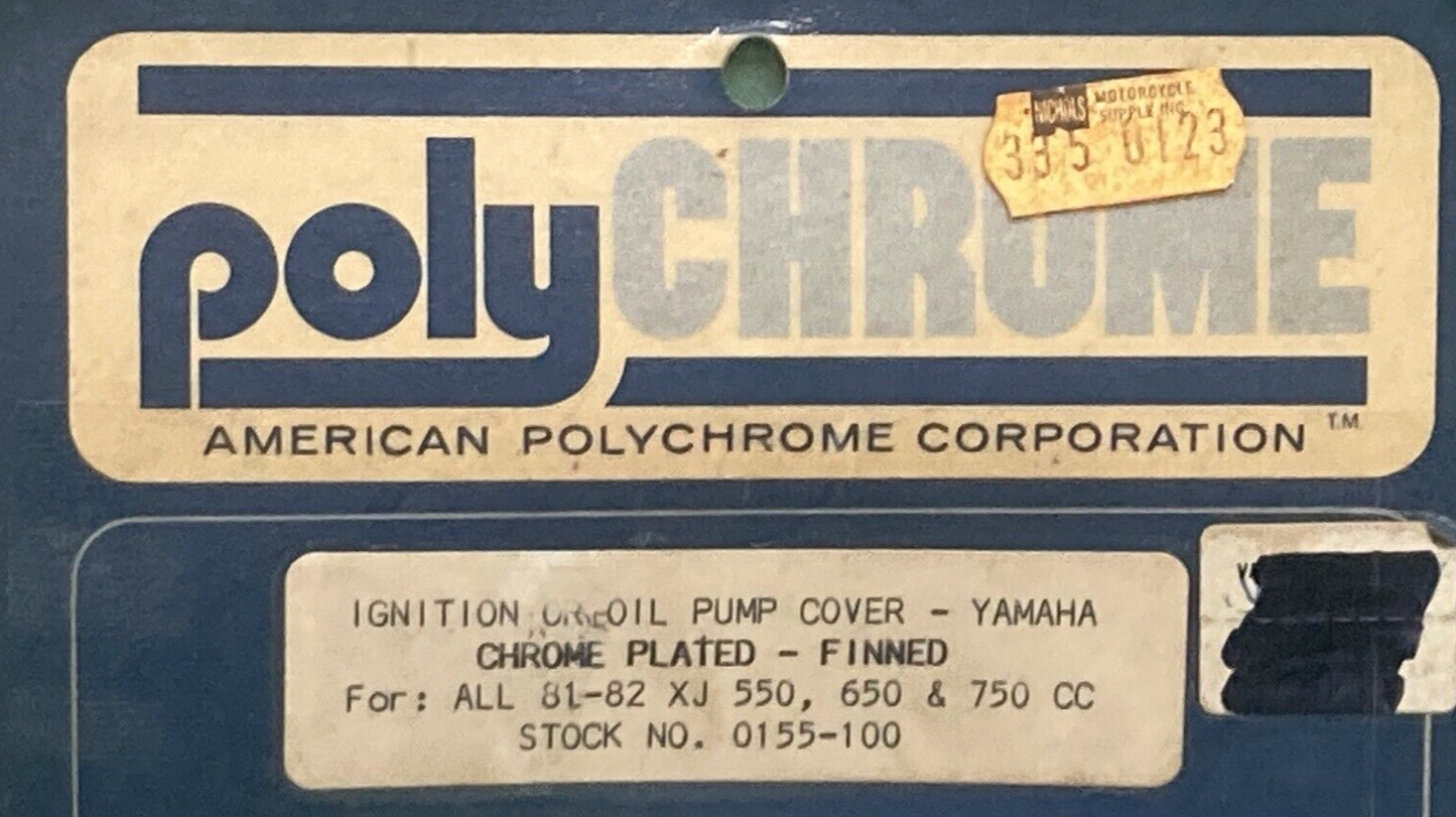 NEW GENUINE POLYCHROME 0155-100 IGNITION OIL PUMP COVER FINNED FOR YAMAHA