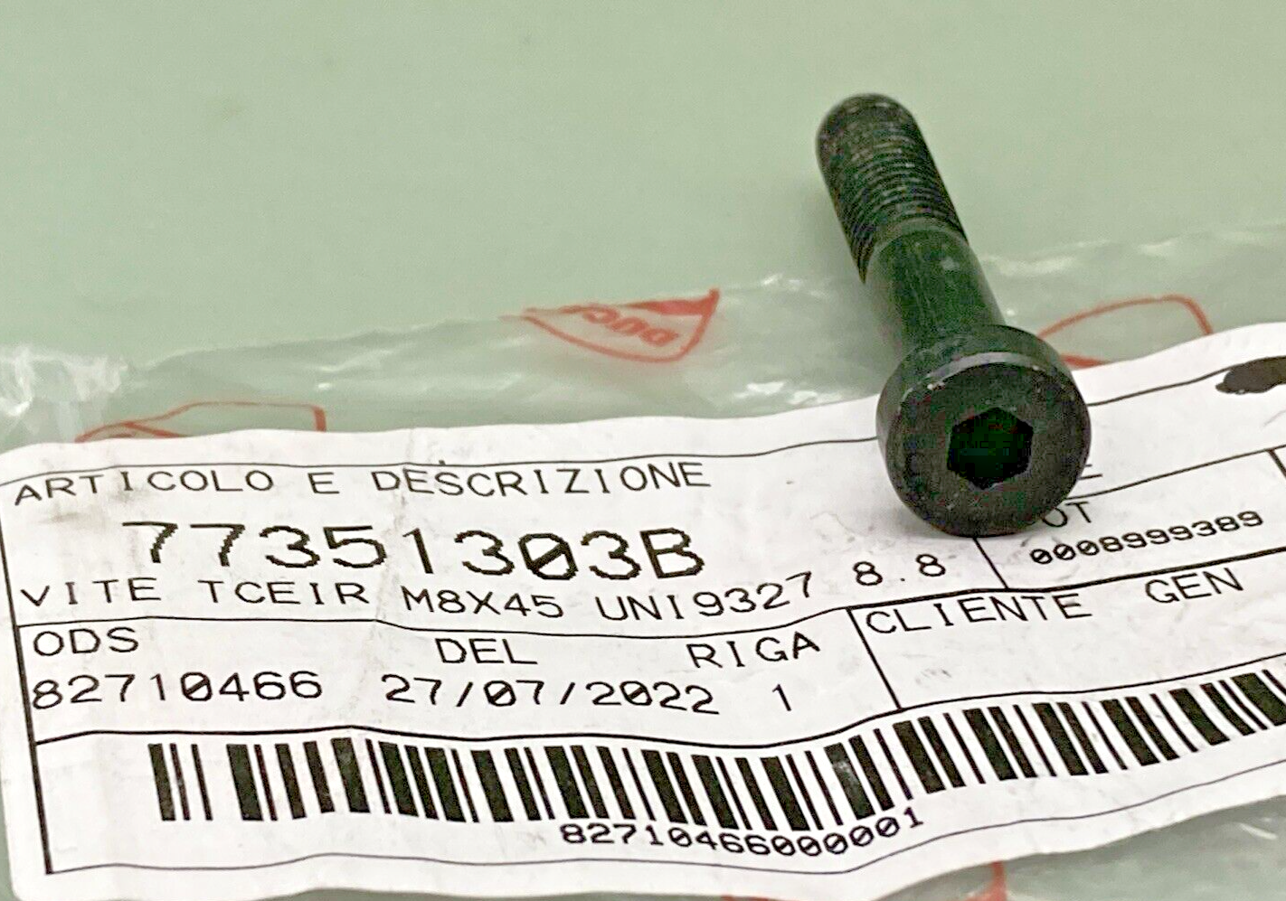 NEW GENUINE DUCATI 77351303B SCREW TCEIR M8X45 UNI9327 8.8