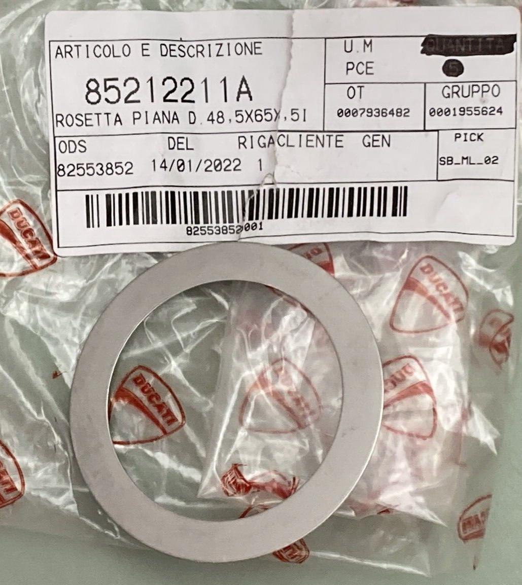 NEW GENUINE DUCATI 85212211A WASHER 48.5X65X0.5