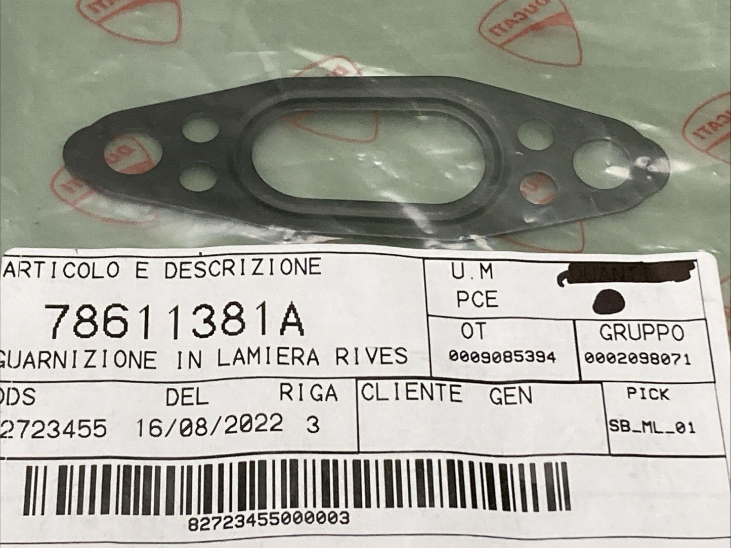 NEW GENUINE DUCATI 78611381A GASKET