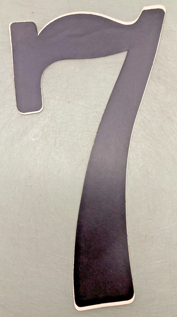 QTY 2 NEW BLACK VINYL 10" NUMBER 7 DECAL