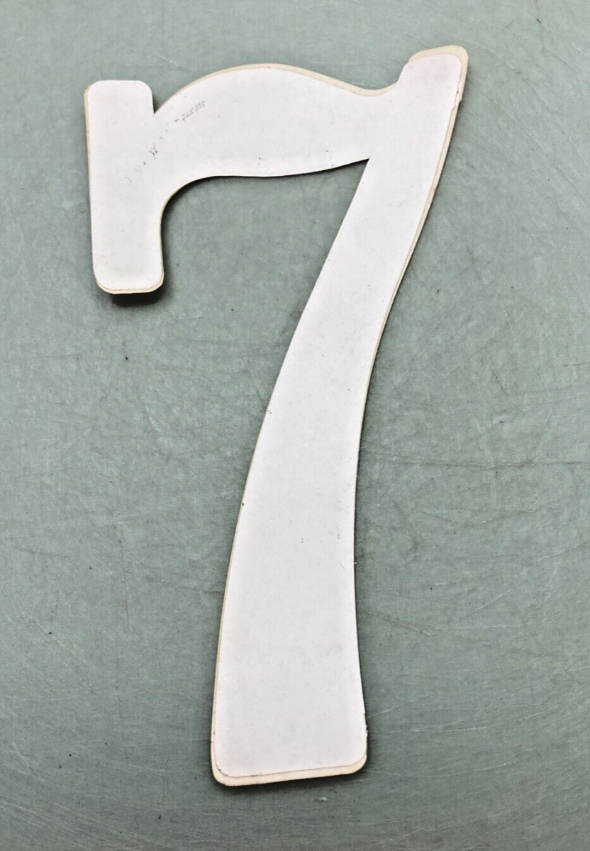 NEW WHITE VINYL 6" NUMBER DECAL LOT 1, 3, 6, AND 7